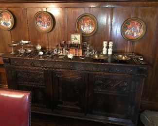 Antique oak sideboard