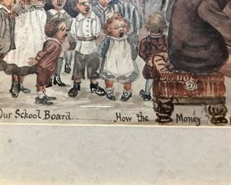 Watercolor "Our School board"