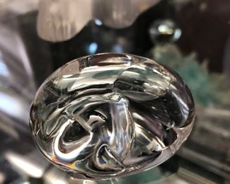 Very Small Steuben sleeping cat