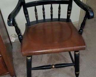 Pair of L. Hitchcock, Hitchcocksville Conn, arm chairs