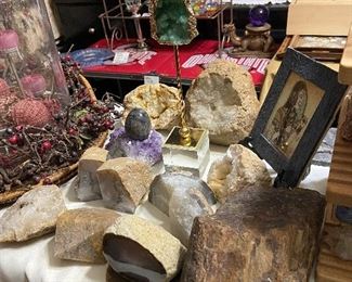 Rocks, stones, geodes and gems galore