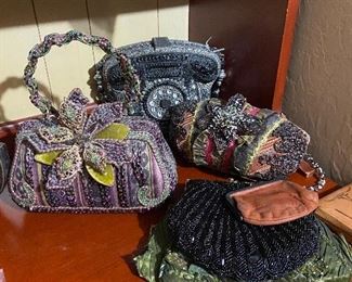 Some of our beautiful beaded purses  (Mary Frances, Whiting and Davis)