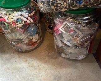 We have several plastics bins of jewelry stuffed to the brim  - each priced to sell 