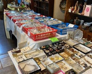 Boxed sets of jewelry along with 20+ flats of costume jewelry …… you have got the see it to believe it!