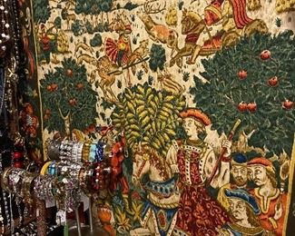 Several beautiful tapestries