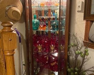 Curio cabinet is not for sale but all the beautiful glass insides is!!  Come check it out