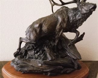 Western Bronze Sculpture, "Broken Silence" , by Jeff Wolf, Limited Edition 4 of 25, Ca 1994, #C 1553
Condition: Good for age
Dimensions: 16" x 18" approximately 25 pounds