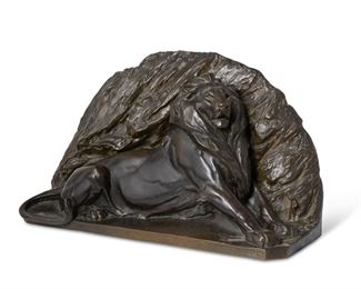 3329
Frederic-Auguste Bartholdi
1834-1904, French
"Lion Of Belfort"
Patinated bronze
Signed: A Bartholdi
9.5" H x 16" W x 6.5" D
Estimate: $400 - $600