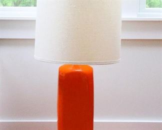 MCM orange table lamp