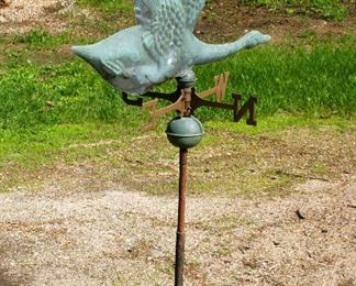 Flying goose standing weathervane