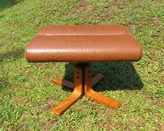 MCM leather bentwood ottoman