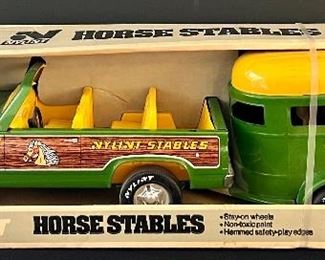 Vintage Nylint Horse Stable Truck and Trailer - New in Package