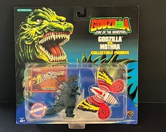 1994 Trendmasters Godzilla vs Mothra Collectible Figurines - new in package.