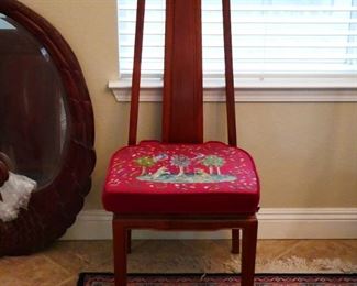 Rosewood armless Chair With Cushion