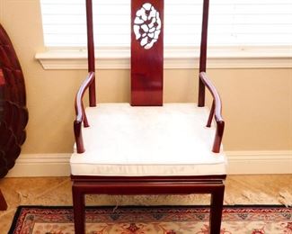 Rosewood arm chair with Silk Cushion