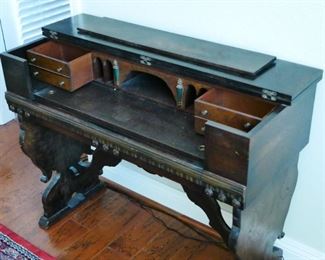 Unique Desk with Folding Top and Chair