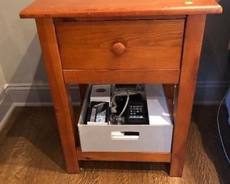 One of a pair of side tables