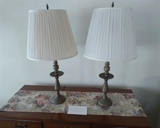 LOT#YG2011  PAIR OF BRASS LAMPS FROM MOROCCO