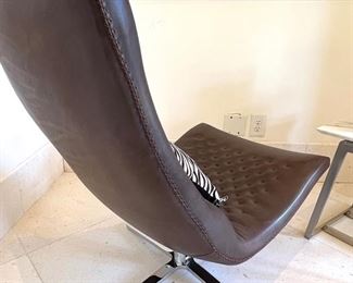 * Scott & Cooner ‘de Cede’ High-back Leather Chair and Ottoman.