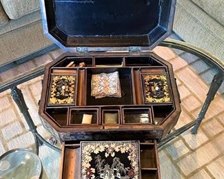 * Antique Asian Sewing Box