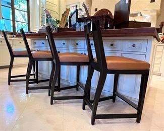 * David Gilbert Vanguard Contemporary Barstools (4)