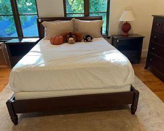 * Handsome and Masculine Queen sized Bed, 2 Dressers and 3 Nightstands.
