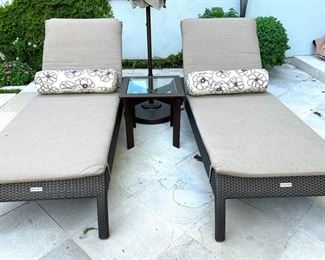 * Custom Metal Tile Artwork
* Brown Jordan Chaise Lounges&nbsp;
* Brown Jordan Square Sidetable
* Brown Jordan Umbrella with Stand
* Brown Jordan Lounge Chairs
* Brown Jordan Coffee Table (Parkway) (36”Di