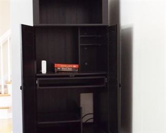 Desk computer cabinet.  Great for small spaces.  