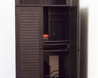 Desk computer cabinet.  Great for small spaces.  