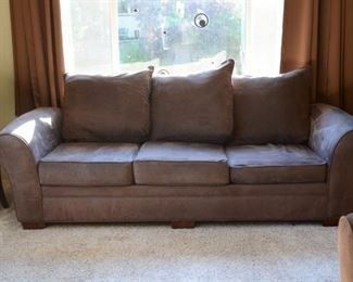 large 9' brown sofa