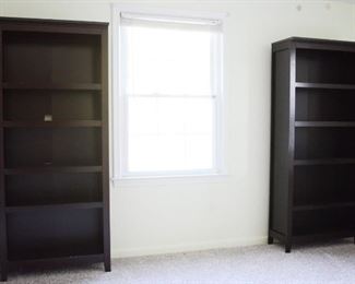 Pair of bookcases.  book case, book shelves, bookshelves 