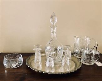Edinburgh Crystal Decanter & Aperitif  Glasses, Bowl, and Pitchers 
Pattern: Appin 