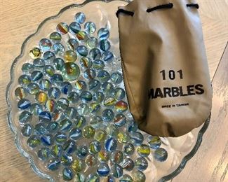 Vintage Cats Eye Marbles with bag 