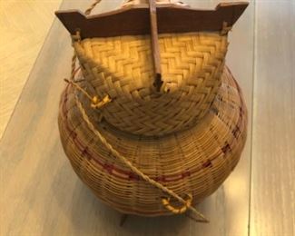 Hand woven steam basket 