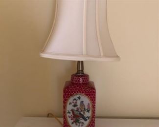 Hand painted Asian style lamp