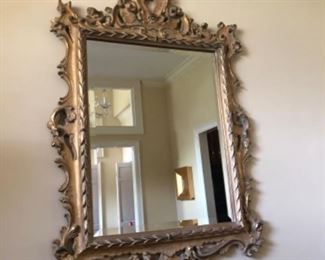 Ornate beveled mirror