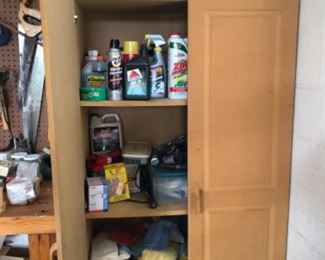 Utility cabinet and chemicals
