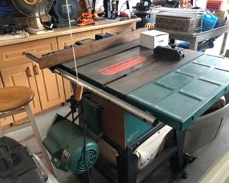 Grizzly table saw.  Table stand