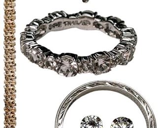 Fine Jewelry: Antique - Modern Gold Bracelet, Earrings and Rings