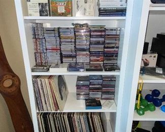 CDs, vinyl records, DVDs