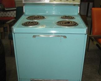 Mid Cent. Baby Blue Stove