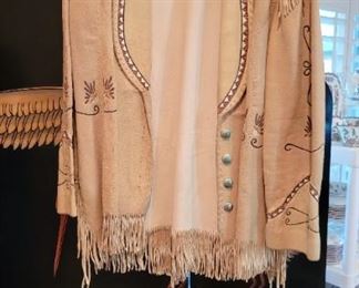 suede fringe coat