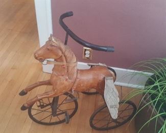 antique horse tricycle