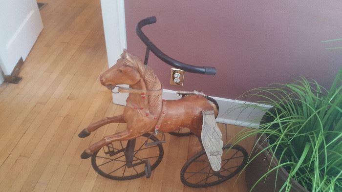 antique horse tricycle