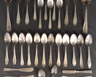 (32) Sterling Silver Spoons, Forks & Butter Knives