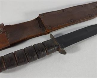 WWII U.S. Marine KaBar Fighting Knife w/ Sheath