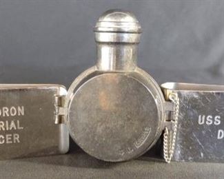 USS Stickell Ship Perfume Bottle & Napkin Holder