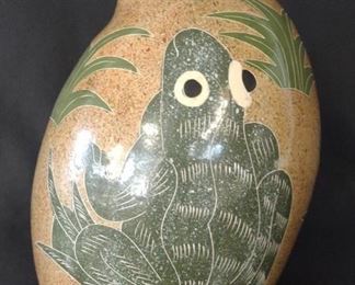 Lourdes Martinez Signed Art Pottery Frog Vase