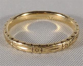 14K Gold "White Rose" Orange Blossom Ring sz 4.75