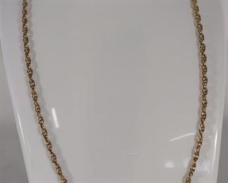 14K Yellow Gold Woven Chain Necklace